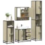 Juego de muebles de baño 4 pzas contrachapada roble sonoma von , Badezimmermöbel - Ref: Foro24-3301226, Preis: 412,54 €, Raba...