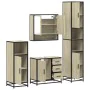 Juego de muebles de baño 4 pzas contrachapada roble sonoma von , Badezimmermöbel - Ref: Foro24-3301226, Preis: 412,54 €, Raba...