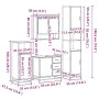 Juego de muebles de baño 4 pzas contrachapada roble sonoma von , Badezimmermöbel - Ref: Foro24-3301226, Preis: 412,54 €, Raba...