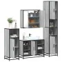 Set de muebles de baño 4 pzas madera contrachapada gris sonoma by , Bathroom furniture - Ref: Foro24-3301213, Price: 418,83 €...