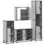 Set de muebles de baño 4 pzas madera contrachapada gris sonoma by , Bathroom furniture - Ref: Foro24-3301213, Price: 418,83 €...