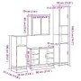 Set de muebles de baño 4 pzas madera contrachapada gris sonoma by , Bathroom furniture - Ref: Foro24-3301213, Price: 418,83 €...