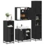 Juego de muebles de baño 4 pzas madera contrachapada negro de , Muebles de baño - Ref: Foro24-3301205, Precio: 427,67 €, Desc...