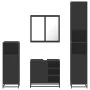 Juego de muebles de baño 4 pzas madera contrachapada negro de , Muebles de baño - Ref: Foro24-3301205, Precio: 427,67 €, Desc...