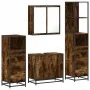 Set de muebles baño 4 pzas madera contrachapada roble ahumado von , Badezimmermöbel - Ref: Foro24-3301247, Preis: 291,89 €, R...