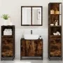 Set de muebles baño 4 pzas madera contrachapada roble ahumado von , Badezimmermöbel - Ref: Foro24-3301247, Preis: 291,89 €, R...