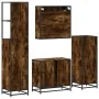 Set de muebles baño 4 pzas madera contrachapada roble ahumado von , Badezimmermöbel - Ref: Foro24-3301247, Preis: 291,89 €, R...