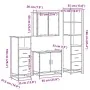 Set de muebles baño 4 pzas madera contrachapada roble ahumado von , Badezimmermöbel - Ref: Foro24-3301247, Preis: 291,89 €, R...