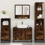 Set de muebles baño 4 pzas madera contrachapada roble ahumado von , Badezimmermöbel - Ref: Foro24-3301302, Preis: 313,63 €, R...