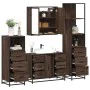 Set de muebles baño 4 pzas madera contrachapada roble marrón von , Badezimmermöbel - Ref: Foro24-3301264, Preis: 425,67 €, Ra...