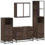 Set de muebles baño 4 pzas madera contrachapada roble marrón von , Badezimmermöbel - Ref: Foro24-3301264, Preis: 425,67 €, Ra...