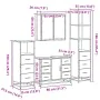 Set de muebles baño 4 pzas madera contrachapada roble marrón von , Badezimmermöbel - Ref: Foro24-3301264, Preis: 425,67 €, Ra...