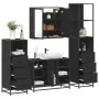 Juego de muebles de baño 4 pzas madera contrachapada negro von , Badezimmermöbel - Ref: Foro24-3301270, Preis: 365,47 €, Raba...