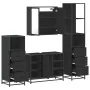 Juego de muebles de baño 4 pzas madera contrachapada negro von , Badezimmermöbel - Ref: Foro24-3301270, Preis: 365,47 €, Raba...
