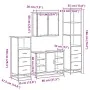 Juego de muebles de baño 4 pzas madera contrachapada negro von , Badezimmermöbel - Ref: Foro24-3301270, Preis: 365,47 €, Raba...