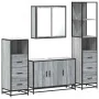 Set de muebles de baño 4 pzas madera contrachapada gris sonoma de , Muebles de baño - Ref: Foro24-3301253, Precio: 359,77 €, ...