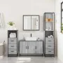 Set de muebles de baño 4 pzas madera contrachapada gris sonoma de , Muebles de baño - Ref: Foro24-3301253, Precio: 359,77 €, ...
