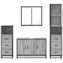 Set de muebles de baño 4 pzas madera contrachapada gris sonoma de , Muebles de baño - Ref: Foro24-3301253, Precio: 359,77 €, ...