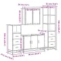 Set de muebles de baño 4 pzas madera contrachapada gris sonoma de , Muebles de baño - Ref: Foro24-3301253, Precio: 359,77 €, ...