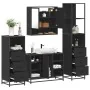 Juego de muebles de baño 4 pzas madera contrachapada negro by , Bathroom furniture - Ref: Foro24-3301300, Price: 345,43 €, Di...