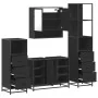 Juego de muebles de baño 4 pzas madera contrachapada negro by , Bathroom furniture - Ref: Foro24-3301300, Price: 345,43 €, Di...