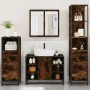 Set de muebles baño 4 pzas madera contrachapada roble ahumado by , Bathroom furniture - Ref: Foro24-3301272, Price: 312,30 €,...