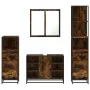 Set de muebles baño 4 pzas madera contrachapada roble ahumado by , Bathroom furniture - Ref: Foro24-3301272, Price: 312,30 €,...