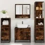 Set de muebles baño 4 pzas madera contrachapada roble ahumado de , Muebles de baño - Ref: Foro24-3301287, Precio: 328,50 €, D...