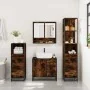 Set de muebles baño 4 pzas madera contrachapada roble ahumado de , Muebles de baño - Ref: Foro24-3301287, Precio: 328,50 €, D...