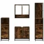 Set de muebles baño 4 pzas madera contrachapada roble ahumado de , Muebles de baño - Ref: Foro24-3301287, Precio: 328,50 €, D...