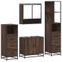 Set de muebles baño 4 pzas madera contrachapada roble marrón von , Badezimmermöbel - Ref: Foro24-3301279, Preis: 321,40 €, Ra...