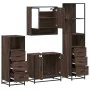 Set de muebles baño 4 pzas madera contrachapada roble marrón von , Badezimmermöbel - Ref: Foro24-3301279, Preis: 321,40 €, Ra...