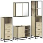 Juego de muebles de baño 4 pzas contrachapada roble sonoma by , Bathroom furniture - Ref: Foro24-3301266, Price: 323,29 €, Di...