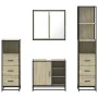 Juego de muebles de baño 4 pzas contrachapada roble sonoma by , Bathroom furniture - Ref: Foro24-3301266, Price: 323,29 €, Di...