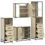 Juego de muebles de baño 4 pzas contrachapada roble sonoma by , Bathroom furniture - Ref: Foro24-3301266, Price: 323,29 €, Di...