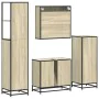 Juego de muebles de baño 4 pzas contrachapada roble sonoma by , Bathroom furniture - Ref: Foro24-3301266, Price: 323,29 €, Di...
