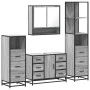 Set de muebles de baño 4 pzas madera contrachapada gris sonoma by , Bathroom furniture - Ref: Foro24-3301293, Price: 454,03 €...