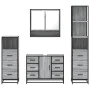 Set de muebles de baño 4 pzas madera contrachapada gris sonoma by , Bathroom furniture - Ref: Foro24-3301293, Price: 454,03 €...