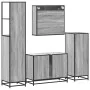 Set de muebles de baño 4 pzas madera contrachapada gris sonoma by , Bathroom furniture - Ref: Foro24-3301293, Price: 454,03 €...