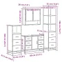 Set de muebles de baño 4 pzas madera contrachapada gris sonoma by , Bathroom furniture - Ref: Foro24-3301293, Price: 454,03 €...