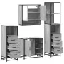 Set de muebles de baño 4 pzas madera contrachapada gris sonoma von , Badezimmermöbel - Ref: Foro24-3301298, Preis: 347,39 €, ...