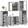 Set de muebles de baño 4 pzas madera contrachapada gris sonoma von , Badezimmermöbel - Ref: Foro24-3301258, Preis: 372,55 €, ...