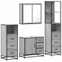 Set de muebles de baño 4 pzas madera contrachapada gris sonoma von , Badezimmermöbel - Ref: Foro24-3301258, Preis: 372,55 €, ...