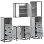 Set de muebles de baño 4 pzas madera contrachapada gris sonoma von , Badezimmermöbel - Ref: Foro24-3301258, Preis: 372,55 €, ...