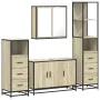 Juego de muebles de baño 4 pzas contrachapada roble sonoma by , Bathroom furniture - Ref: Foro24-3301251, Price: 330,97 €, Di...