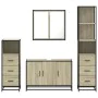 Juego de muebles de baño 4 pzas contrachapada roble sonoma by , Bathroom furniture - Ref: Foro24-3301251, Price: 330,97 €, Di...