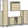 Juego de muebles de baño 4 pzas contrachapada roble sonoma by , Bathroom furniture - Ref: Foro24-3301251, Price: 330,97 €, Di...