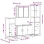 Juego de muebles de baño 4 pzas contrachapada roble sonoma by , Bathroom furniture - Ref: Foro24-3301251, Price: 330,97 €, Di...