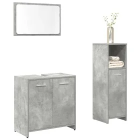 Set muebles de baño 2 piezas madera contrachapada gris hormigón von , Badezimmermöbel - Ref: Foro24-3324851, Preis: 92,30 €, ...