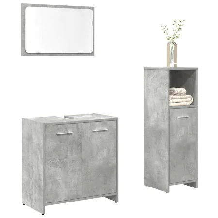 Set muebles de baño 2 piezas madera contrachapada gris hormigón von , Badezimmermöbel - Ref: Foro24-3324851, Preis: 93,57 €, ...